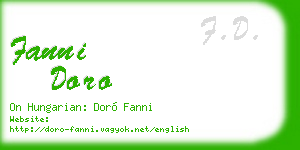 fanni doro business card